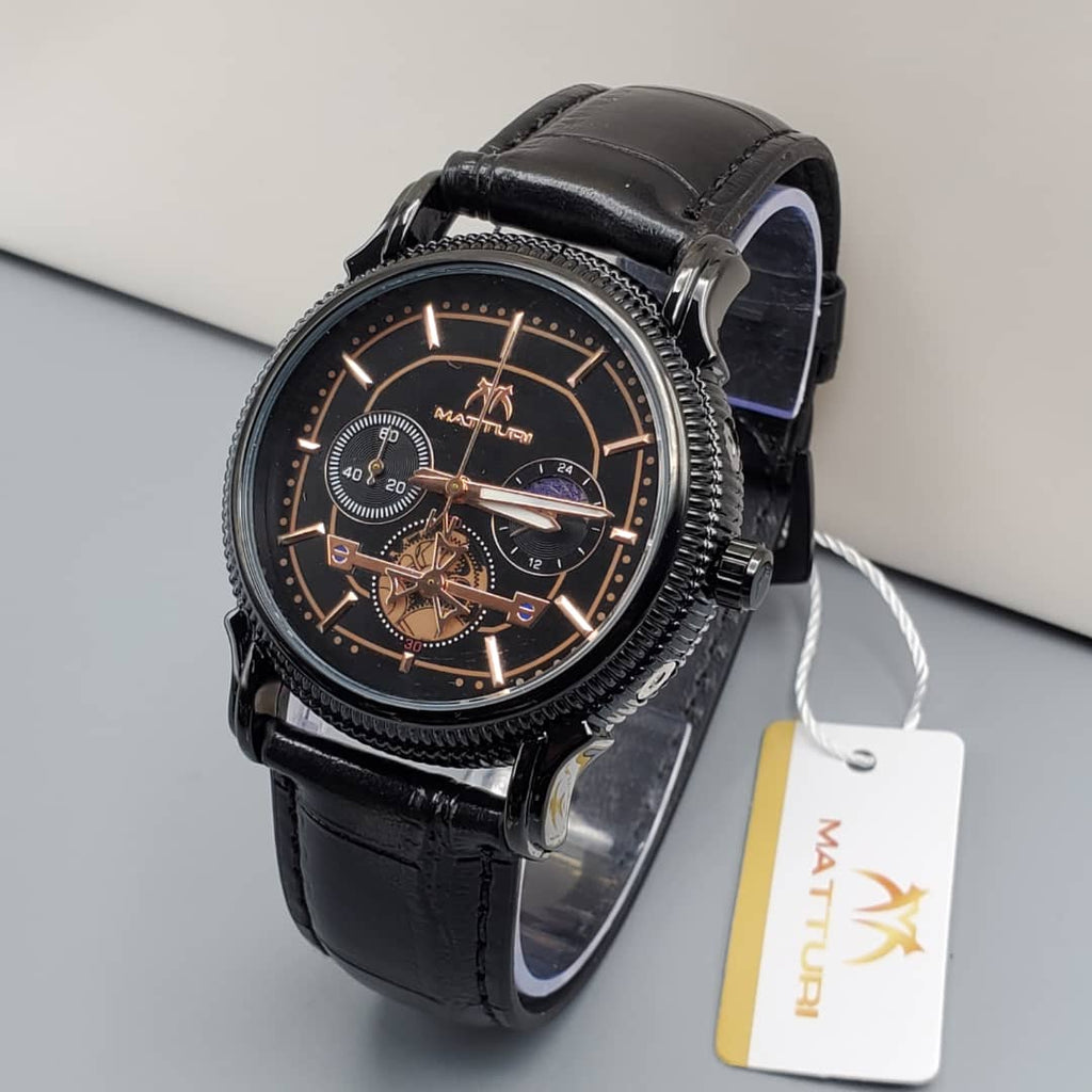 Matturi Chronograph Leather Watch