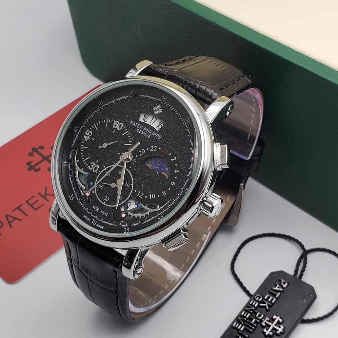 Patek Philippe Moonphase Leather Watch