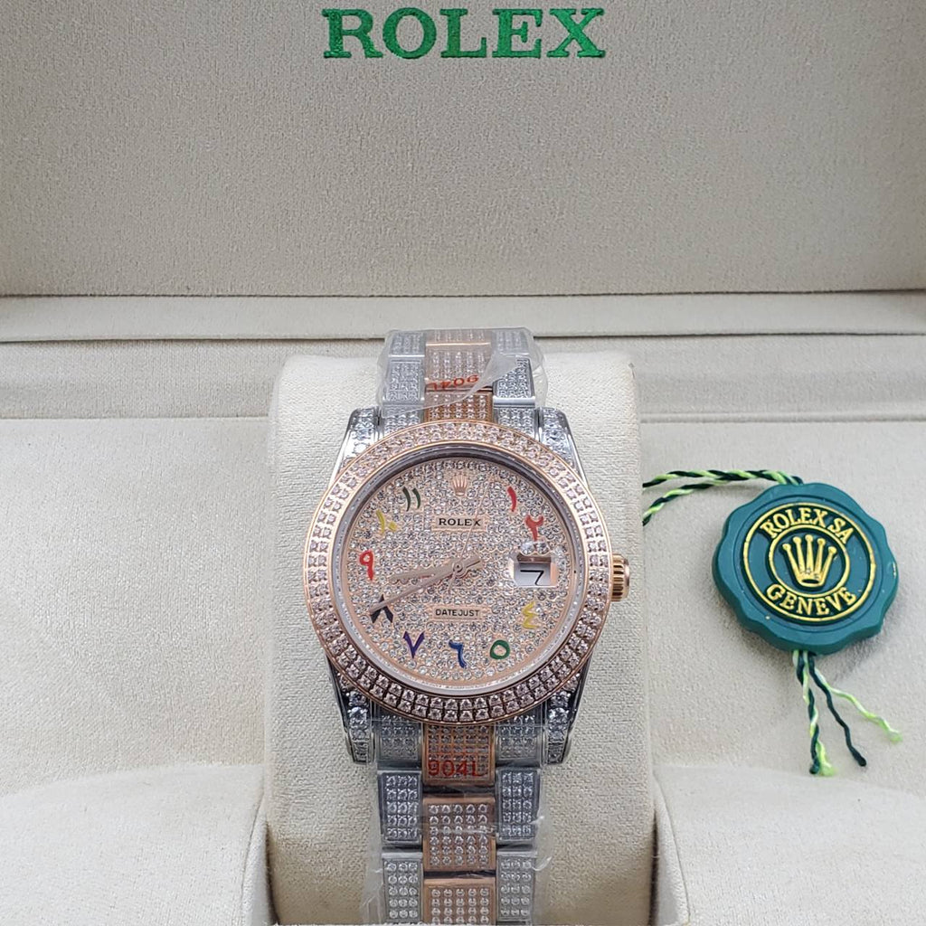 Luxury Iced Presidential Diamond Watch – Full Ice Roman Dial (41MM)