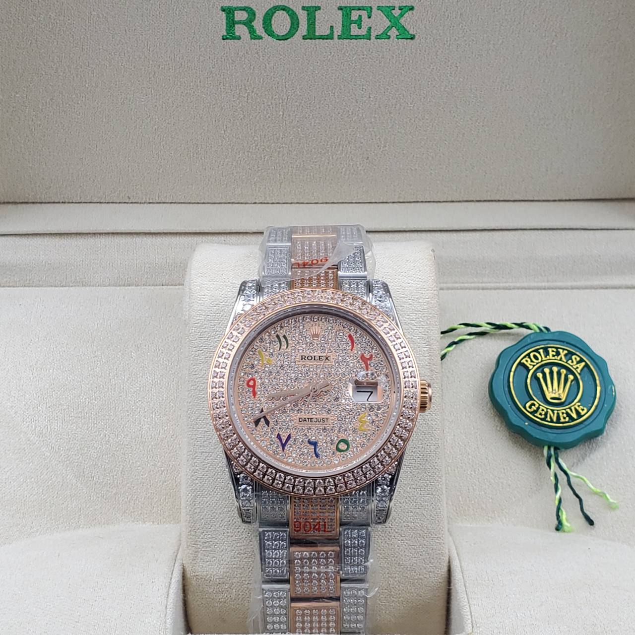 Luxury Iced Presidential Diamond Watch – Full Ice Roman Dial (41MM)