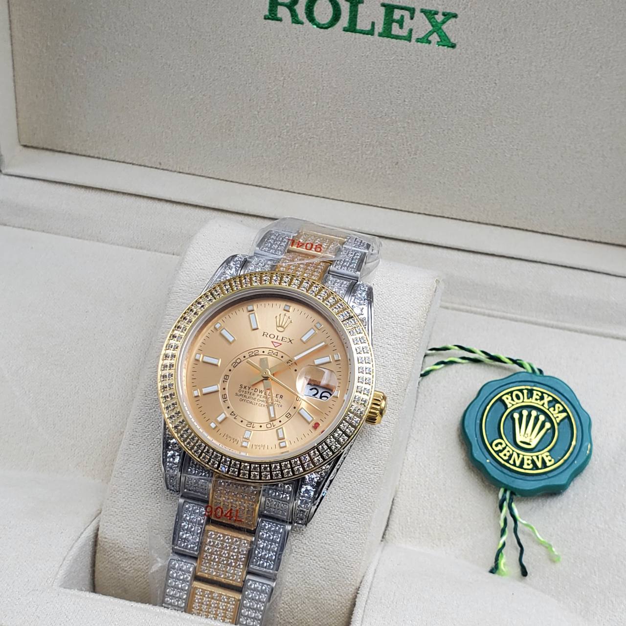 Luxury Iced Presidential Diamond Watch – Full Ice Roman Dial (41MM)