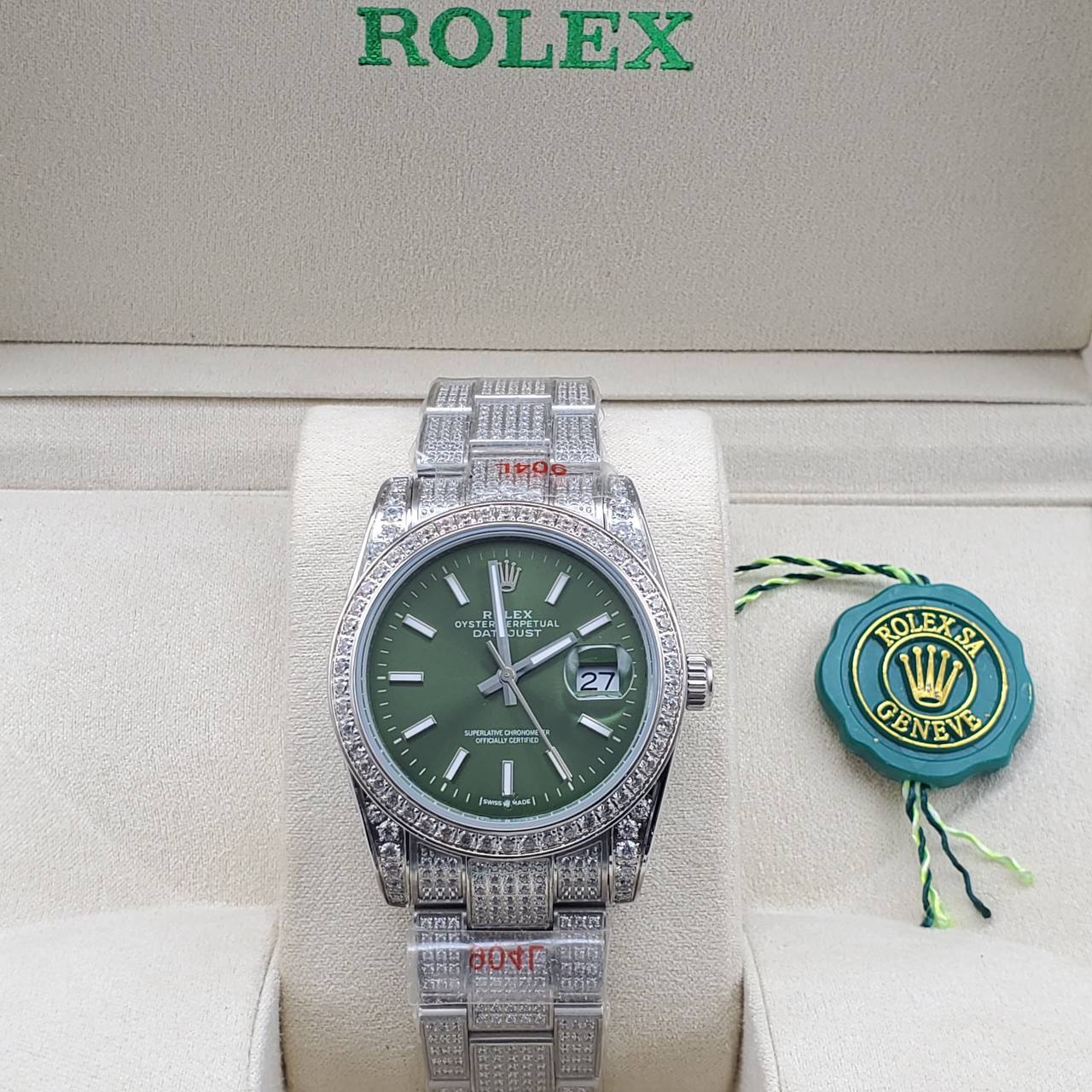 Luxury Iced Presidential Diamond Watch – Full Ice Roman Dial (41MM)