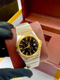 Omega Constellation Gold Stainless Steel Watch – Black Dial Date | Men Luxury Watch