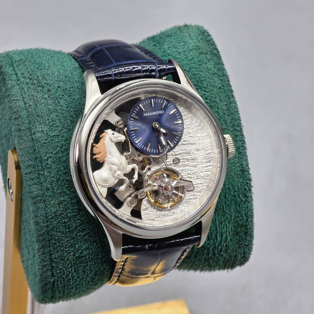 Luxury Hanboro Automatic Tourbillon Horse Dial Watch