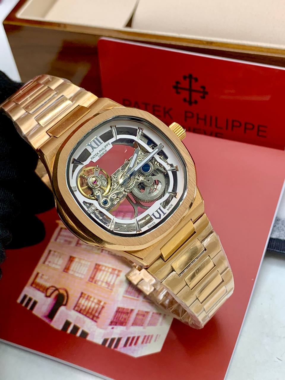 Patek Philippe Skeleton Gold Luxury Watch