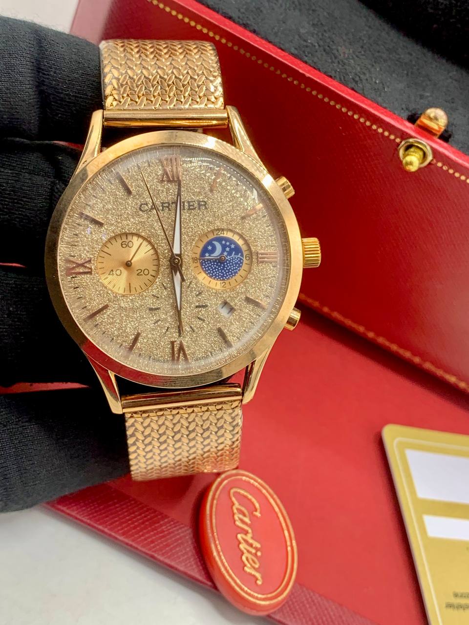 Cartier Gold Chronograph Watch