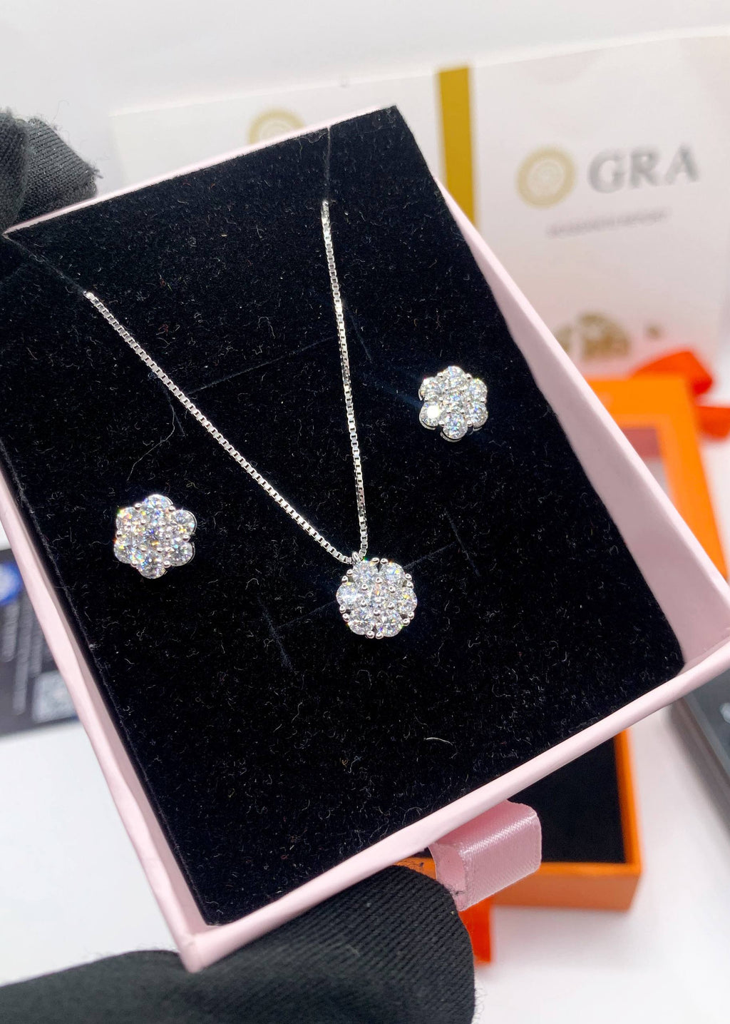 VVS Moissanite Diamond Jewelry Set