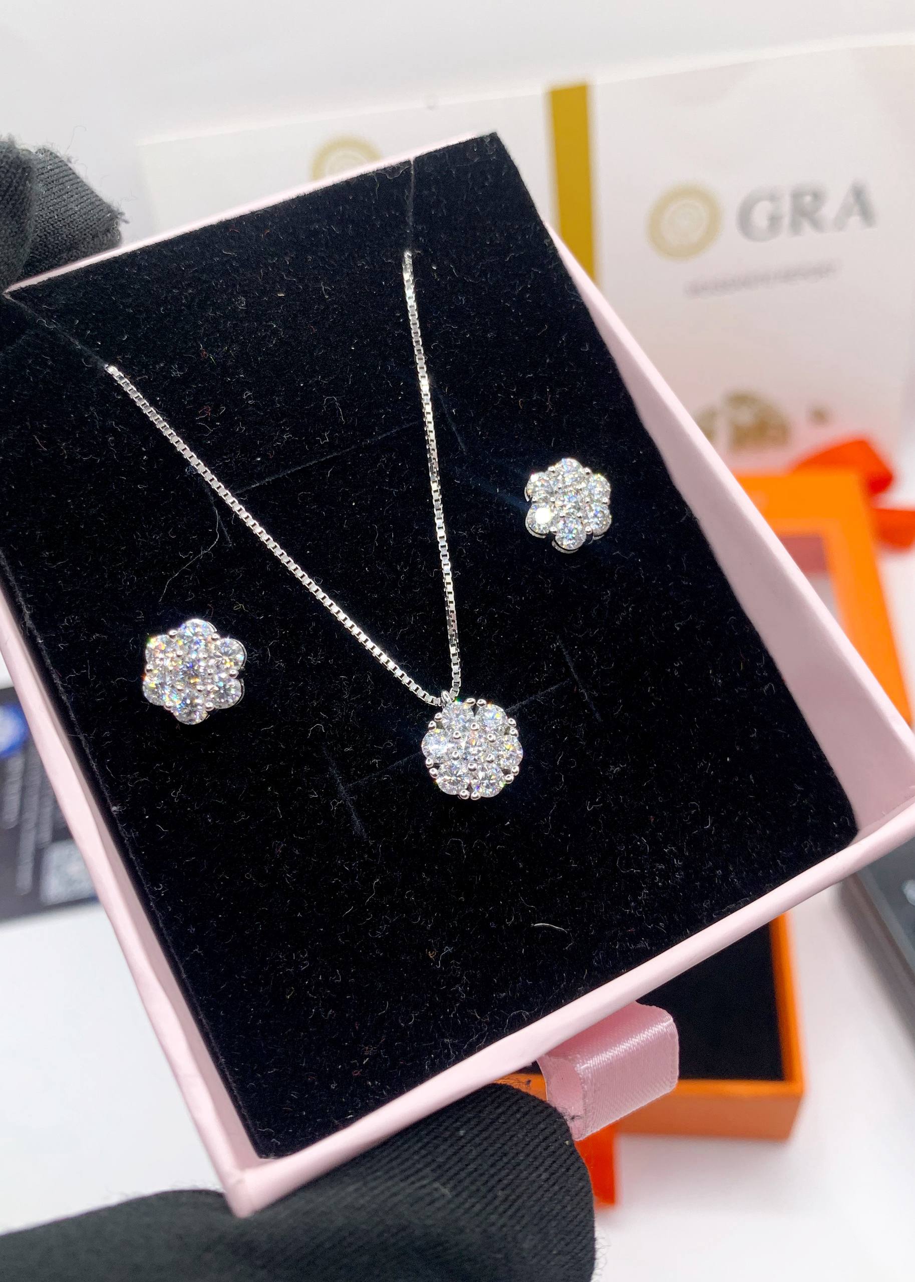 VVS Moissanite Diamond Jewelry Set