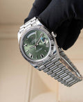 Rolex Green Dial Stainless Steel Watch