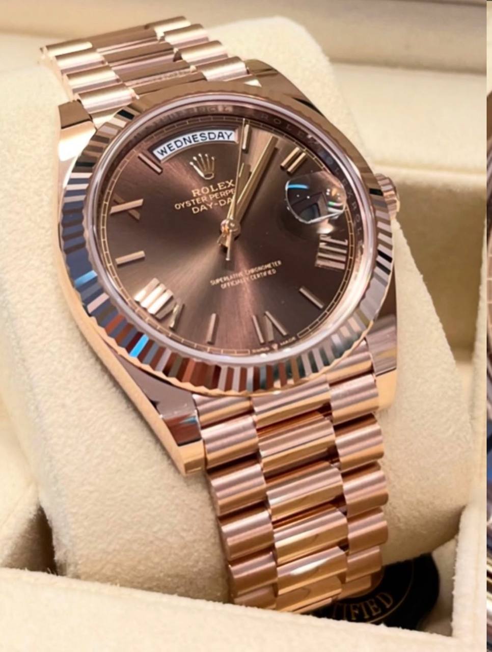 Rolex Day-Date Rosegold Brown Dial