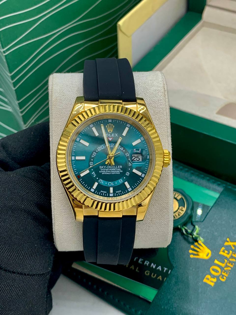 Rolex Sky-Dweller Rubber Strap Watch