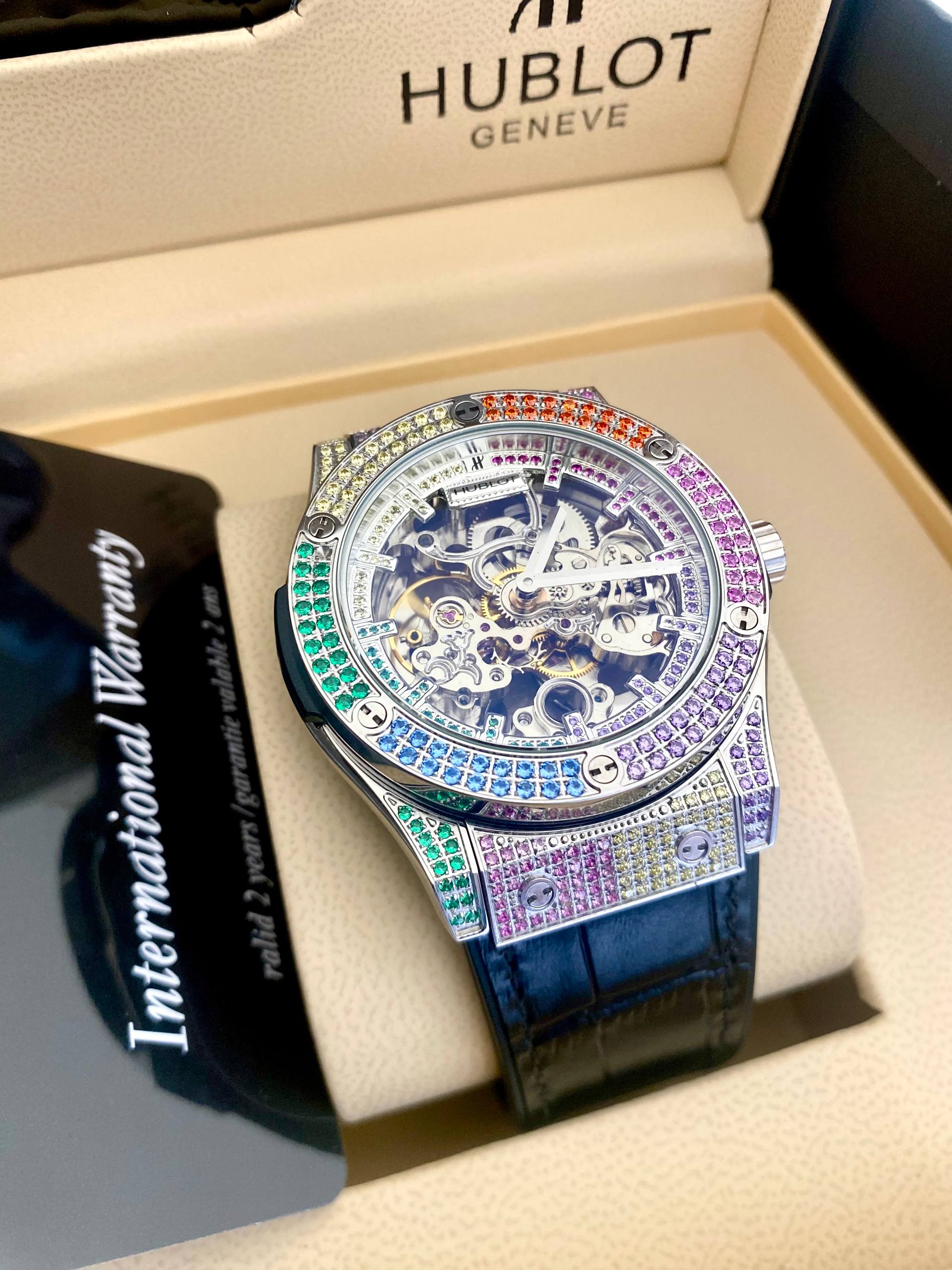 Hublot Skeleton Rainbow Watch
