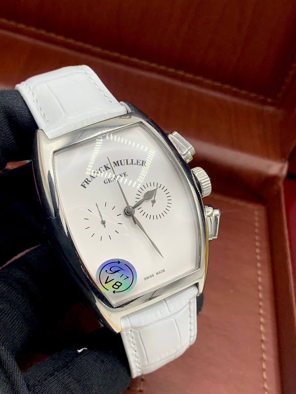 Franck Muller Vanguard Curved Case Leather Watch