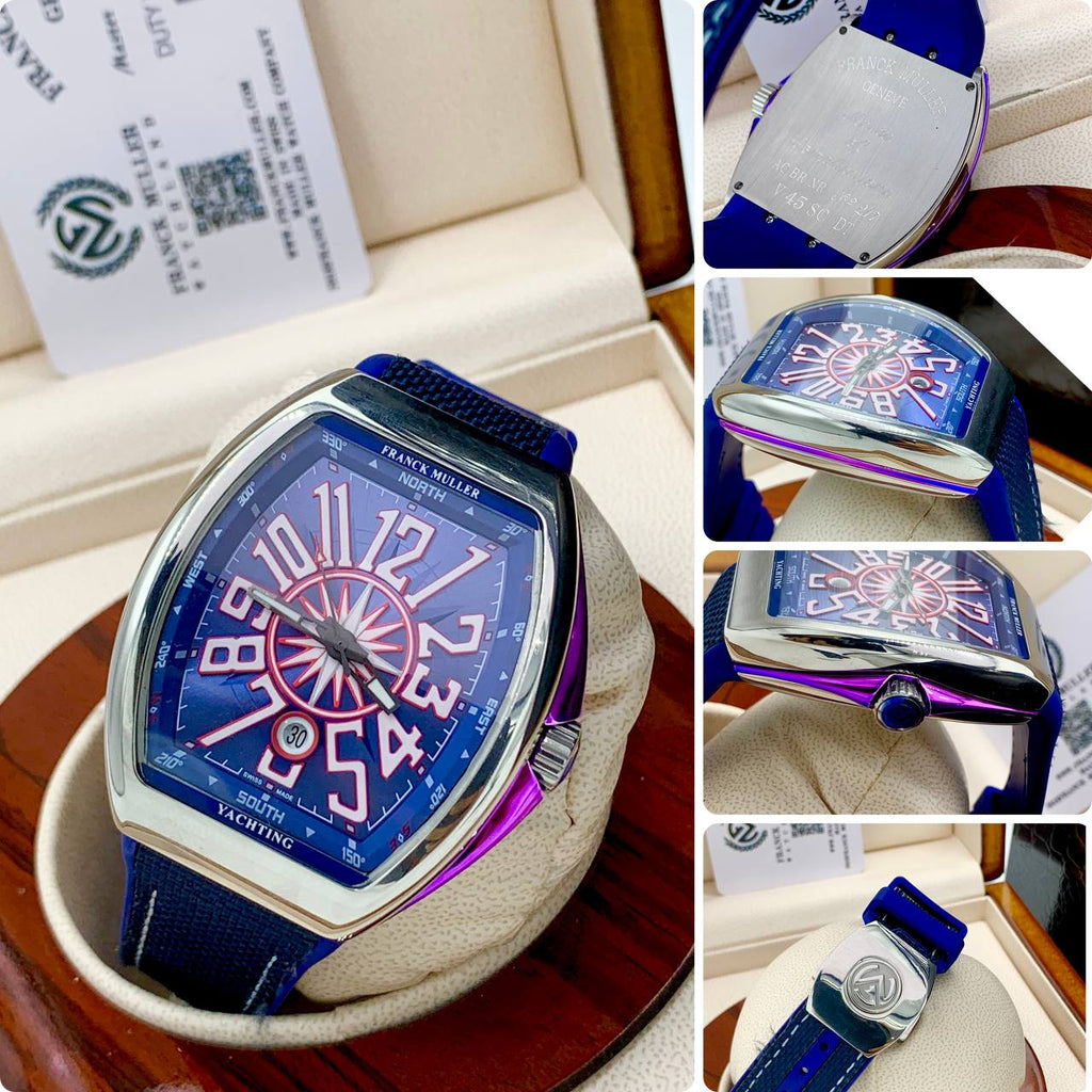 Franck Muller Vanguard Yachting Blue Dial Watch