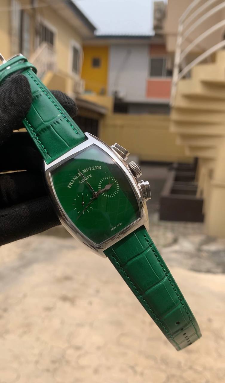 Franck Muller Vanguard Curved Case Leather Watch