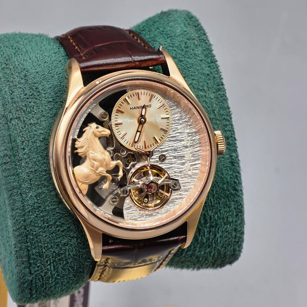 Luxury Hanboro Automatic Tourbillon Horse Dial Watch