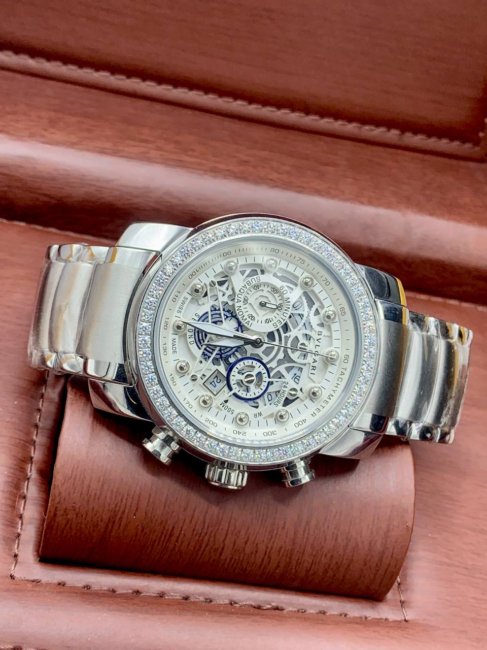 Bvlgari Diagono Chronograph Skeleton (Iced Bezel Custom Version)