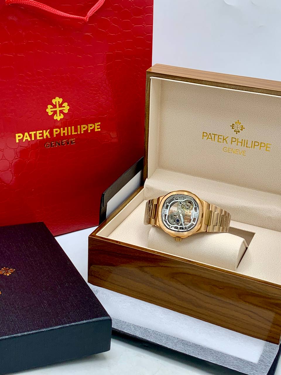 Patek Philippe Skeleton Gold Luxury Watch