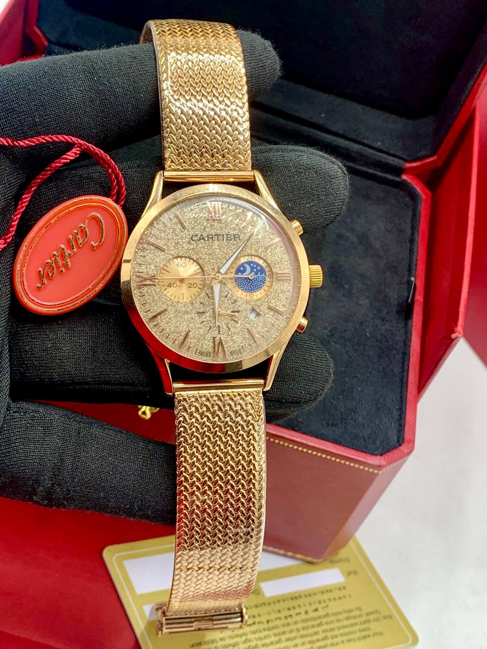 Cartier Gold Chronograph Watch