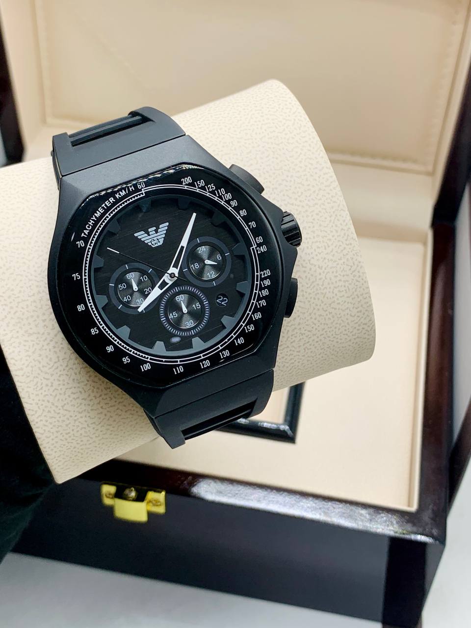 Emporio Armani Black Chronograph Watch