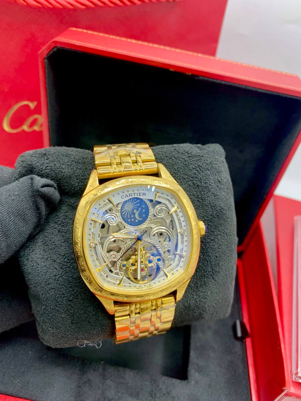 Cartier Skeleton Moonphase Watch