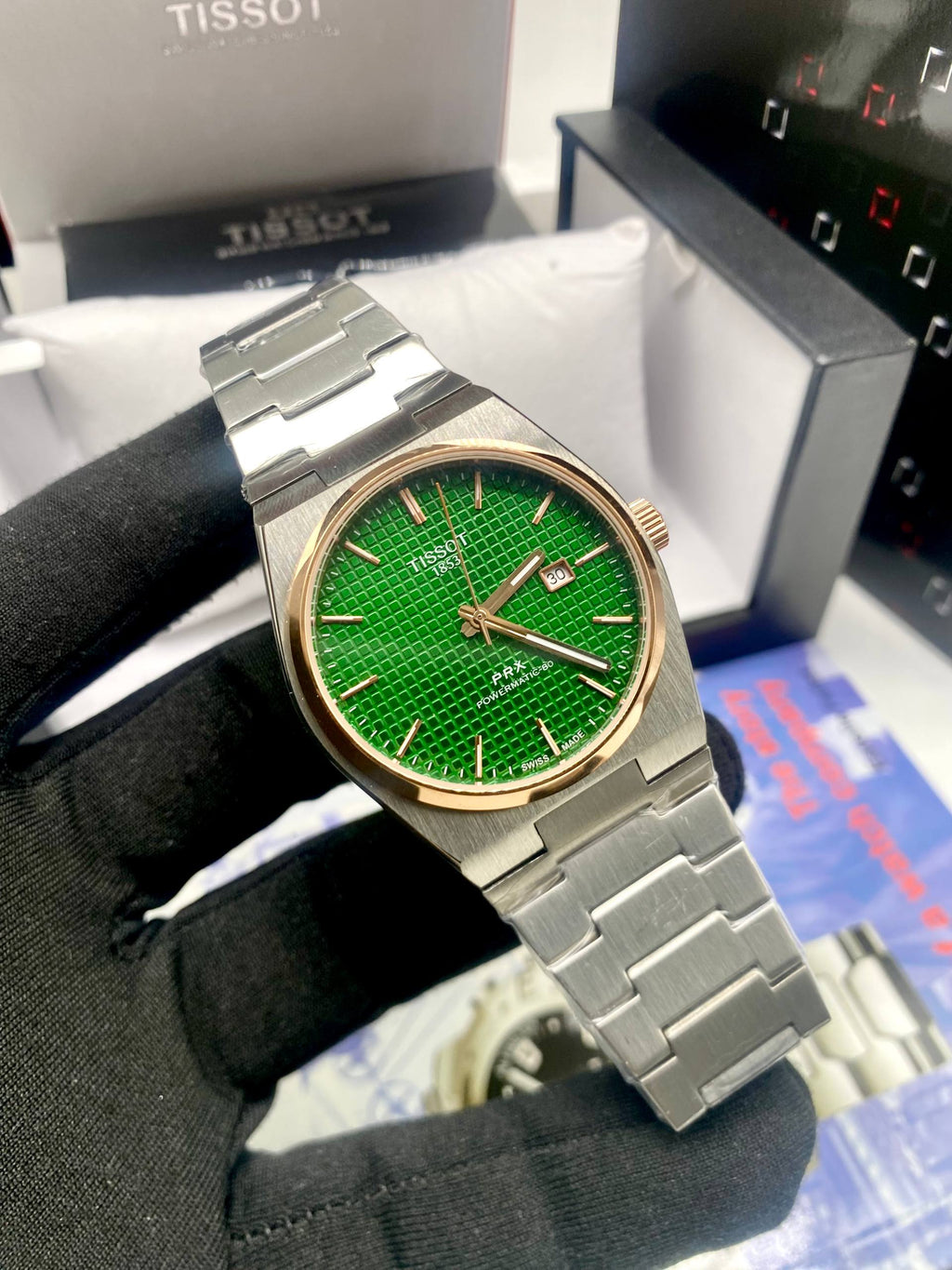 Tissot Green Dial Stainless Steel Watch
