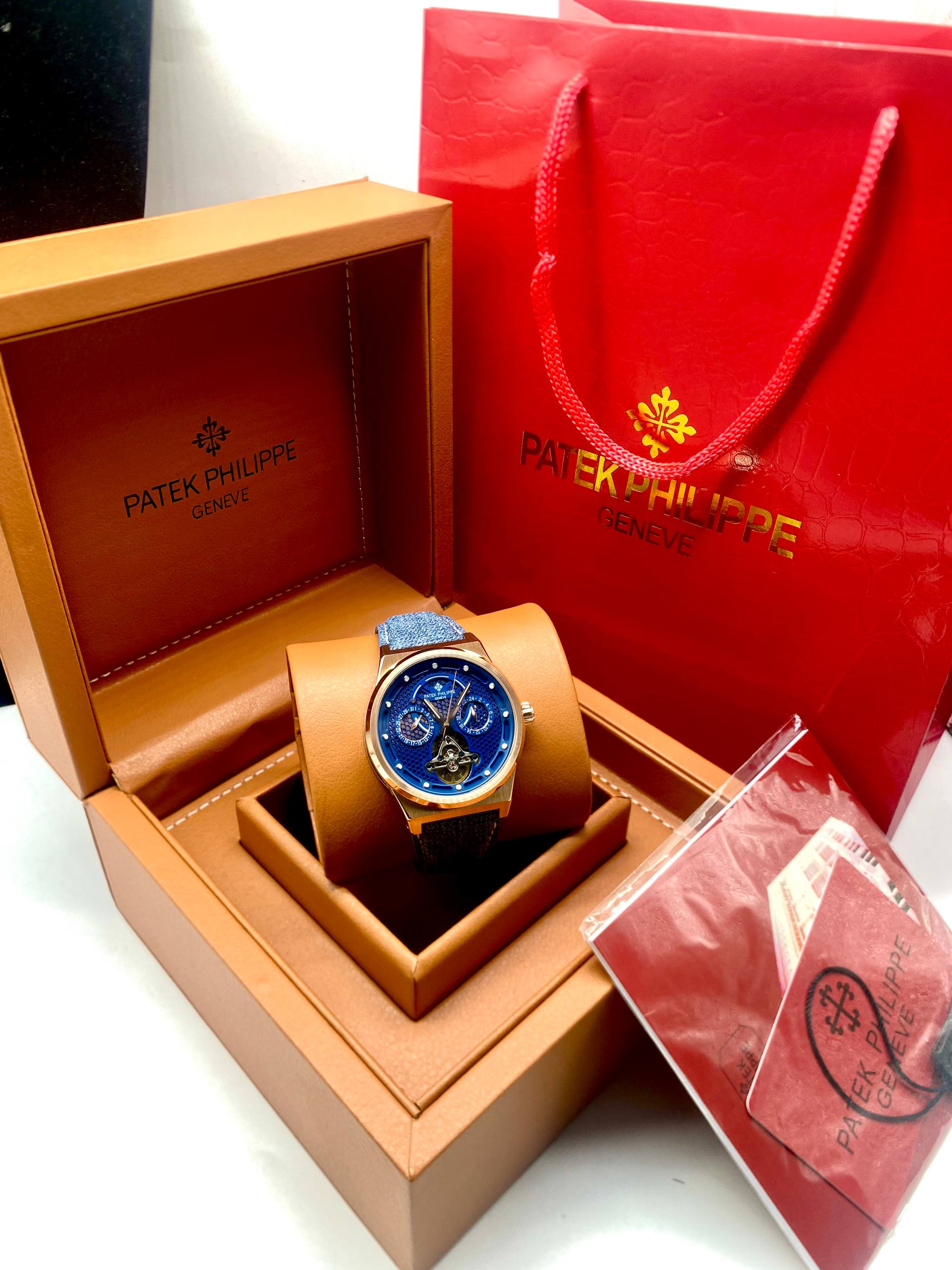 Patek Philippe Blue Dial Open-Heart Watch