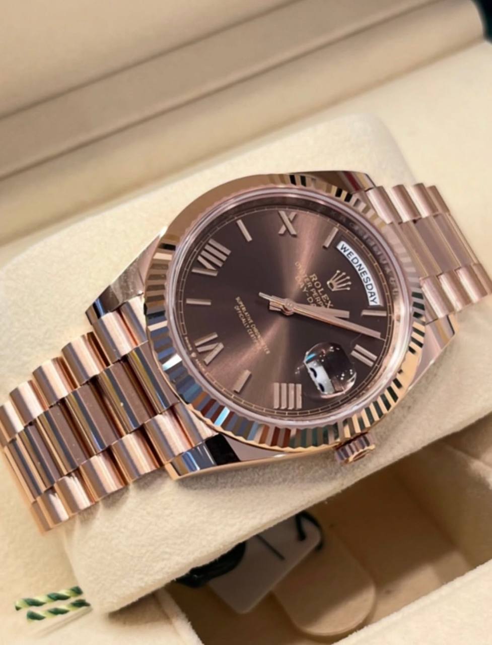 Rolex Day-Date Rosegold Brown Dial