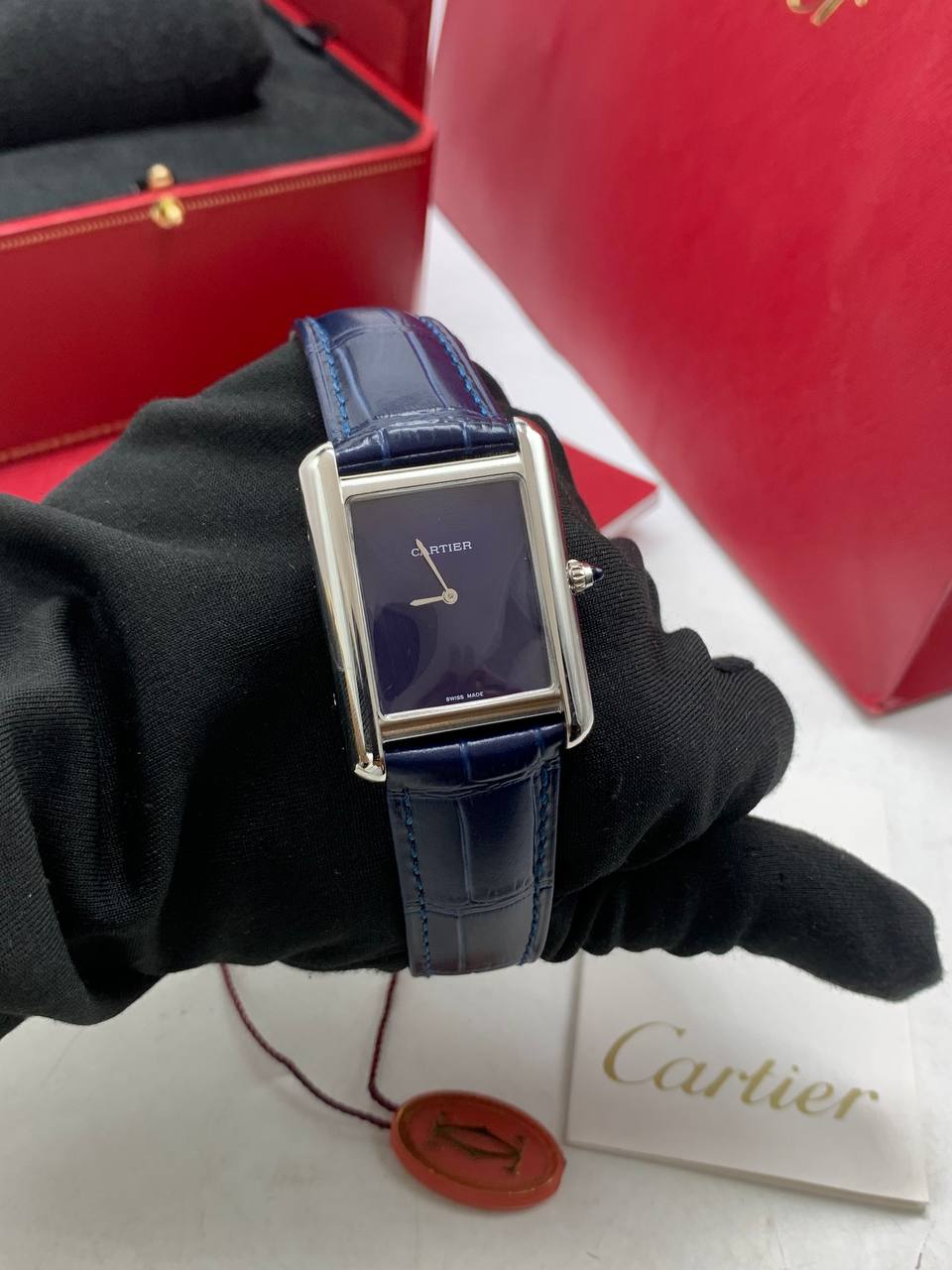 Cartier Tank Leather Strap Watch