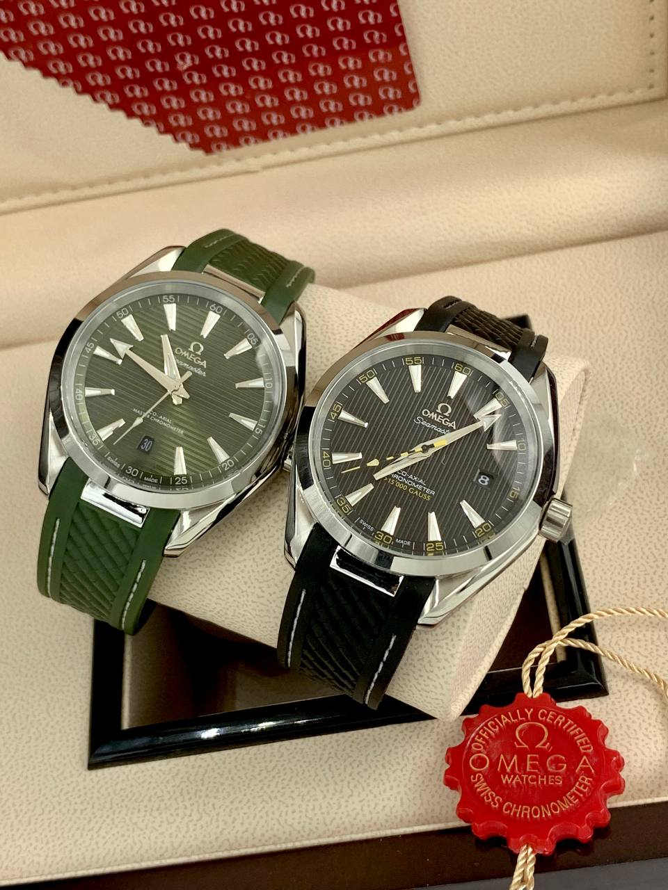 Omega Seamaster Style Rubber Strap Watch