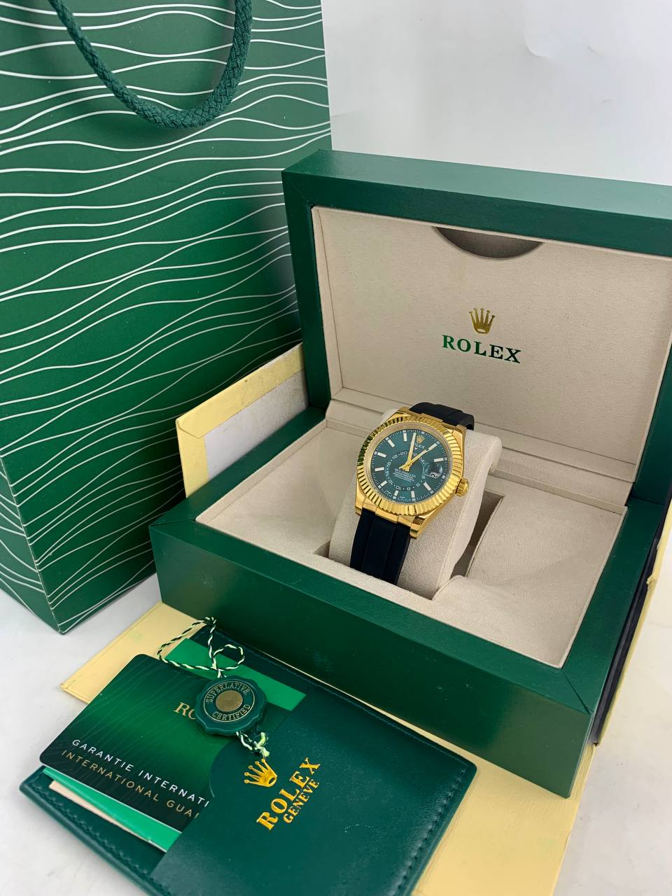 Rolex Sky-Dweller Rubber Strap Watch