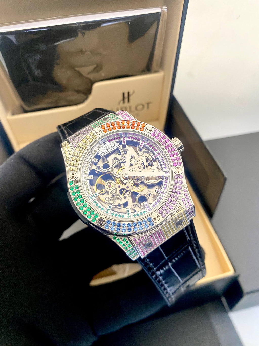 Hublot Skeleton Rainbow Watch