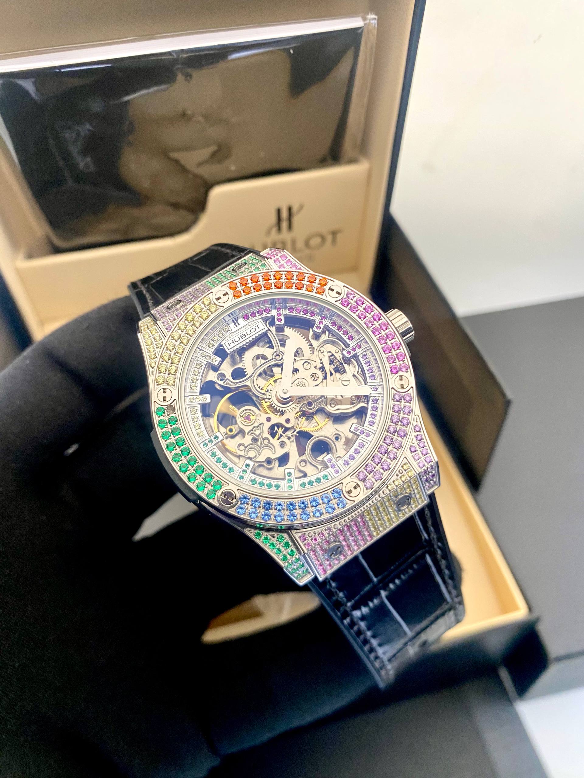Hublot Skeleton Rainbow Watch