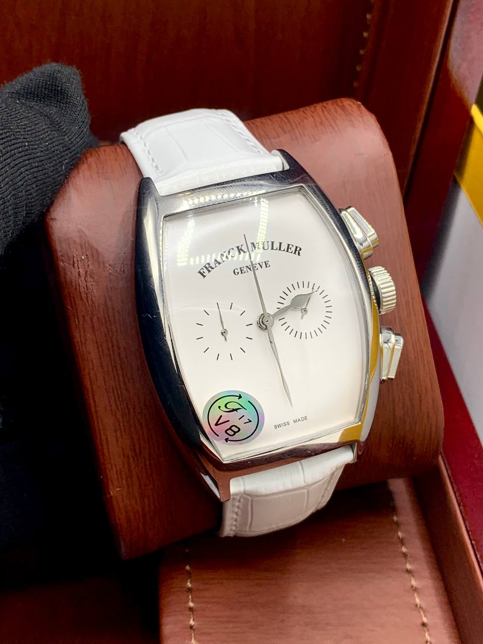 Franck Muller Vanguard Curved Case Leather Watch