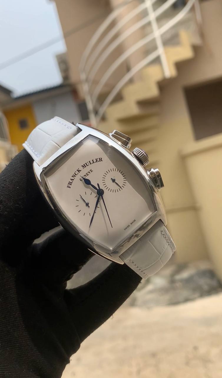 Franck Muller Vanguard Curved Case Leather Watch
