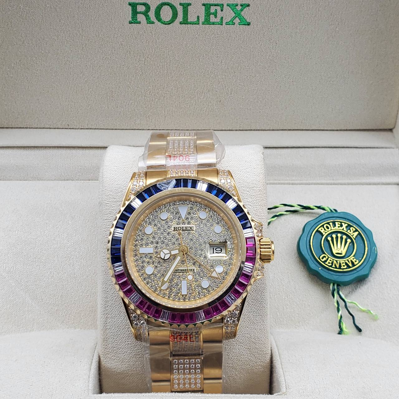 Luxury Iced Presidential Diamond Watch – Full Ice Roman Dial (41MM)