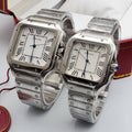 Cartier Santos Style Stainless Steel Watch