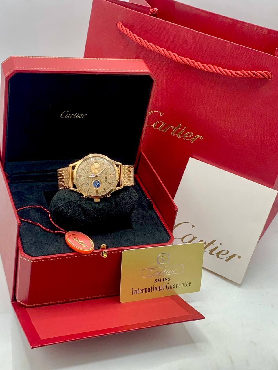 Cartier Gold Chronograph Watch