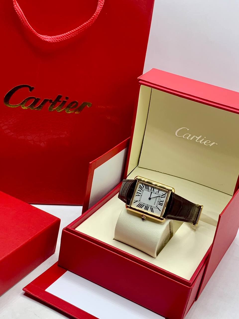 Cartier Tank Leather Watch