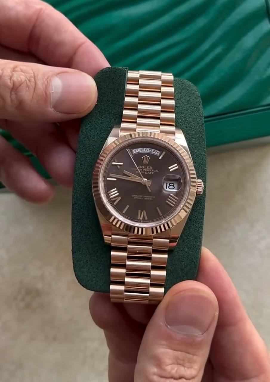 Rolex Day-Date Rosegold Brown Dial