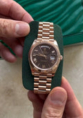 Rolex Day-Date Rosegold Brown Dial