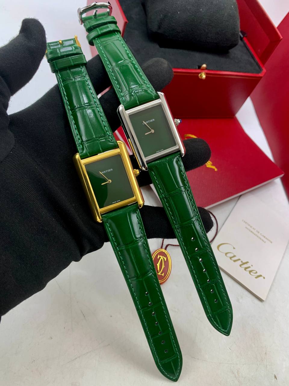 Cartier Tank Leather Strap Watch