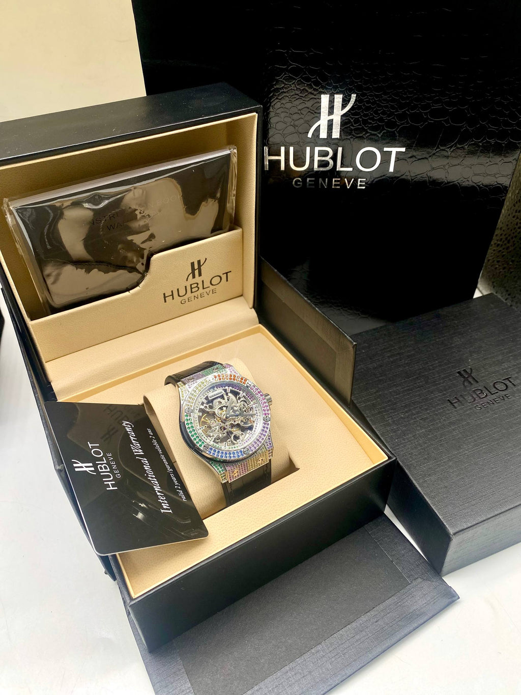 Hublot Skeleton Rainbow Watch