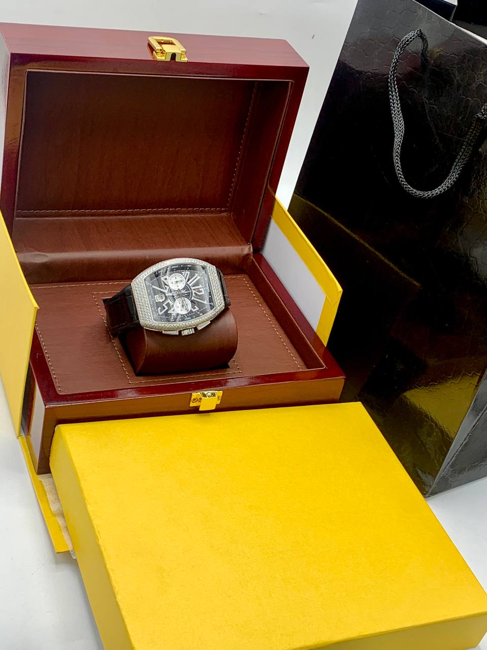 Franck Muller Vanguard Bussdown Diamond Watch (Iced Bezel)