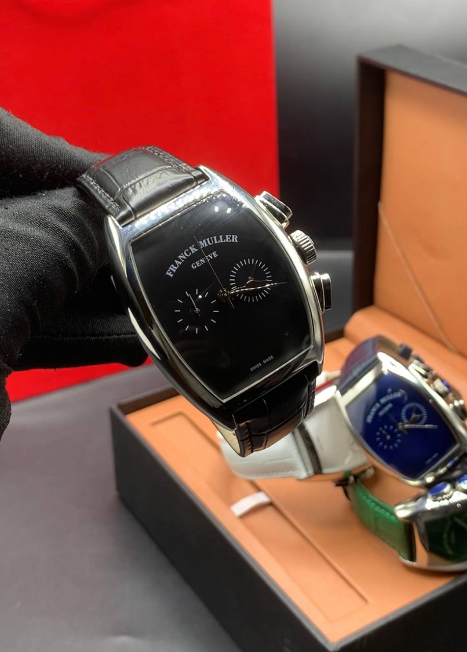 Franck Muller Vanguard Curved Case Leather Watch