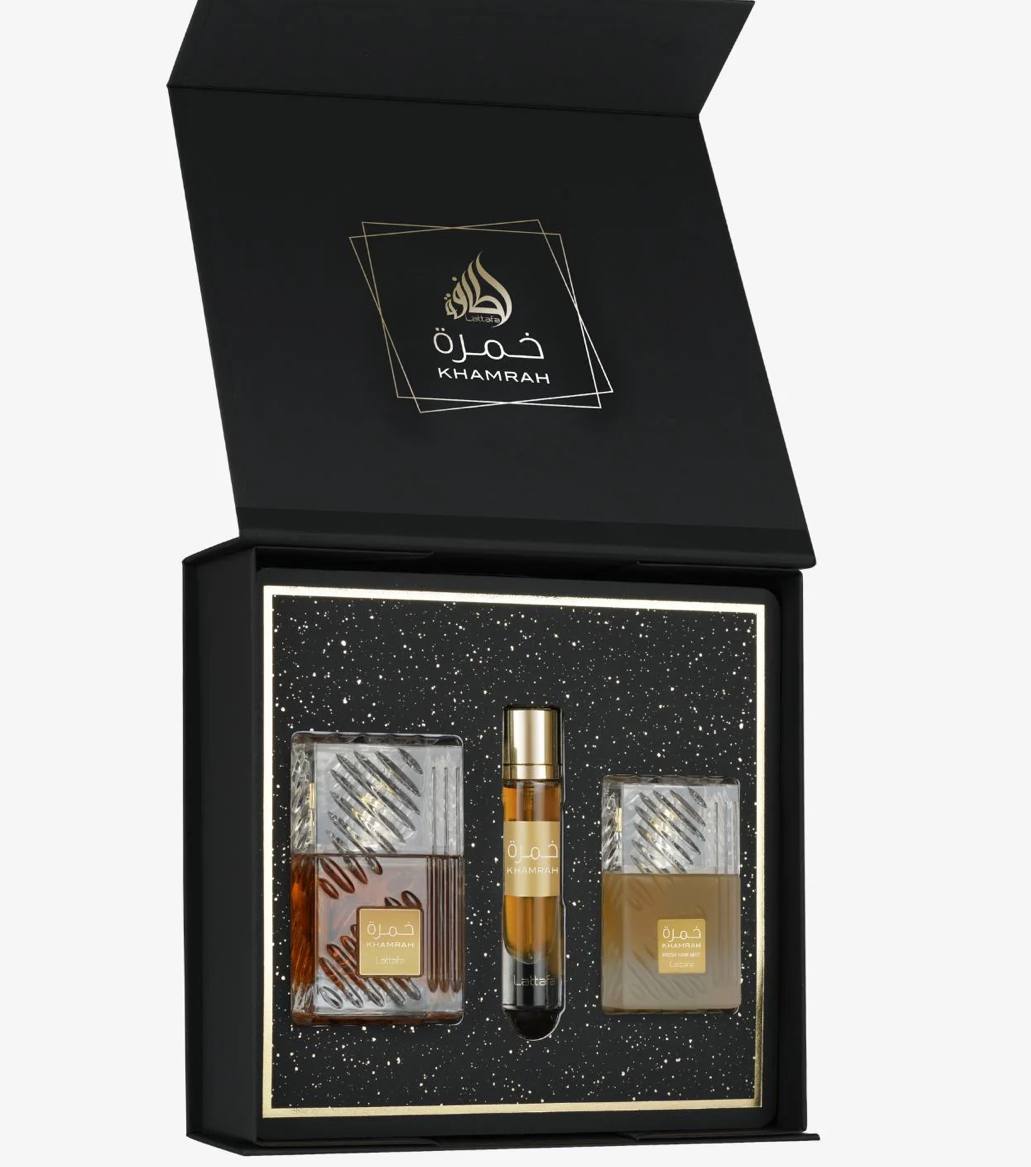 Lattafa Khamrah 3 Pieces Gift Set