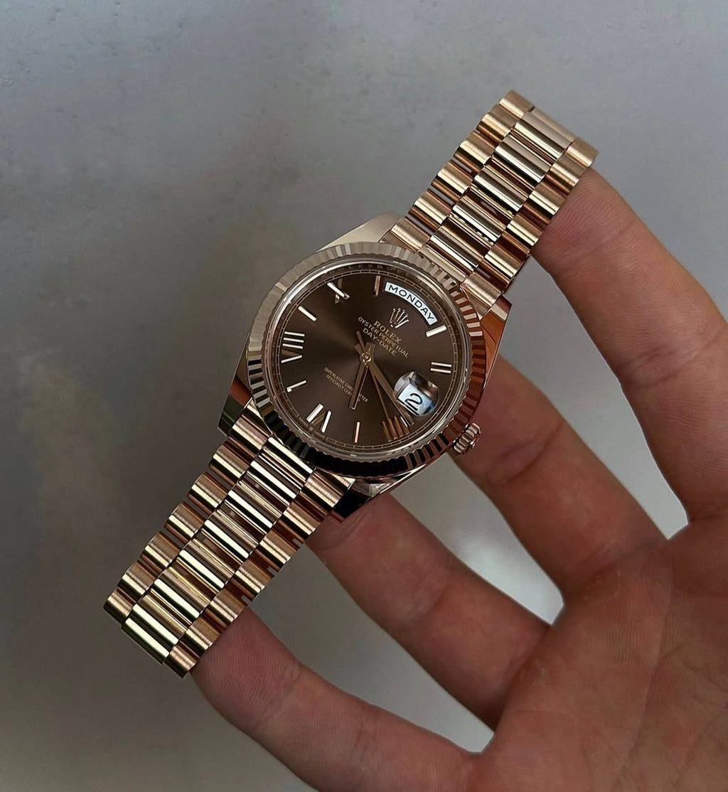 Rolex Day-Date Rosegold Brown Dial
