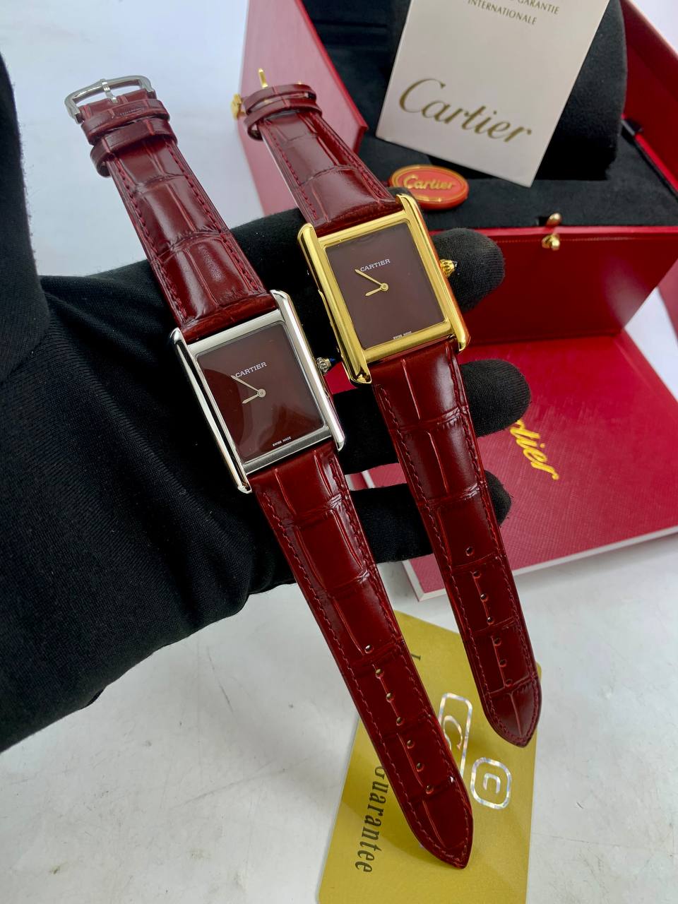 Cartier Tank Leather Strap Watch