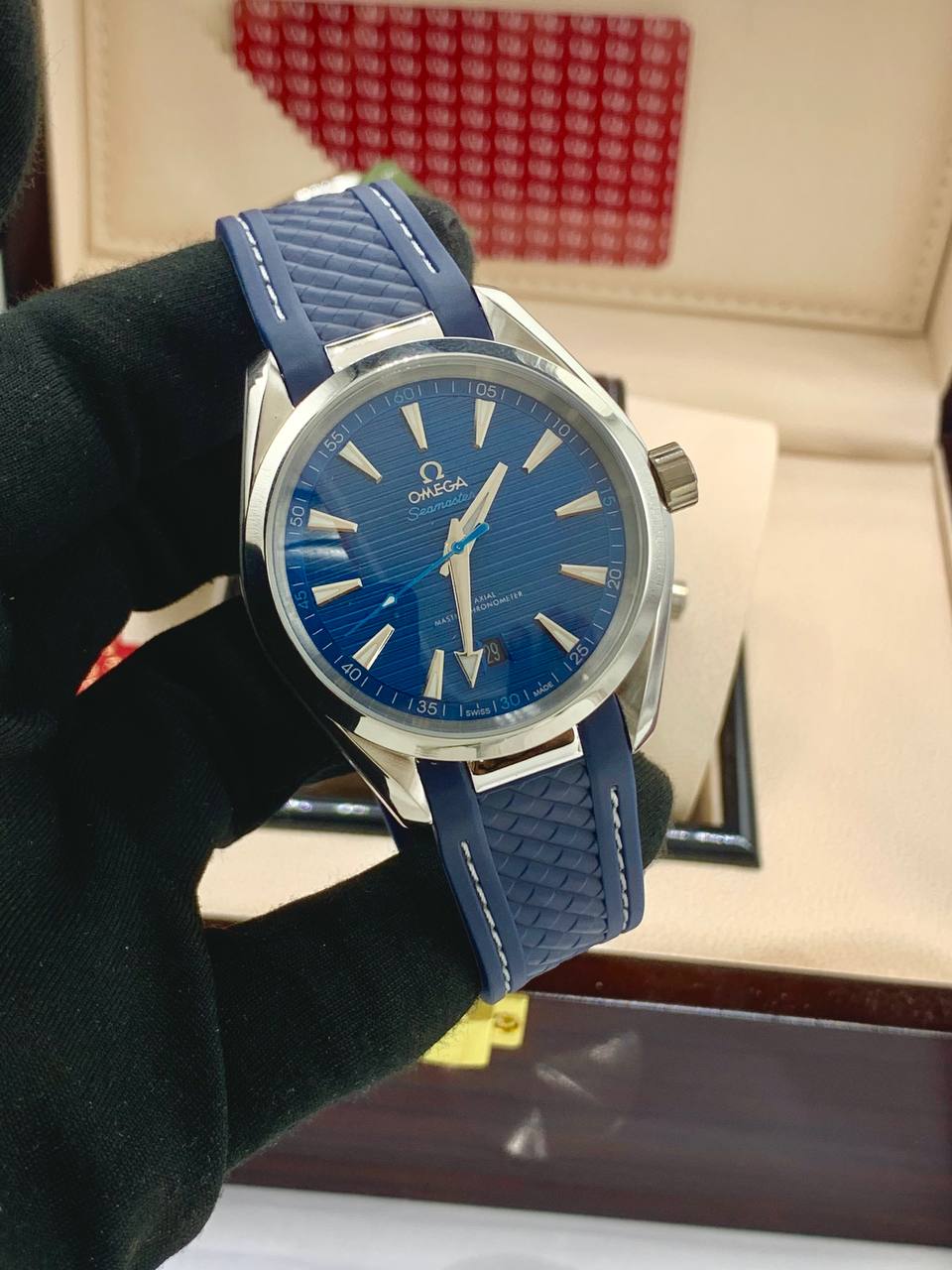 Omega Seamaster Style Rubber Strap Watch
