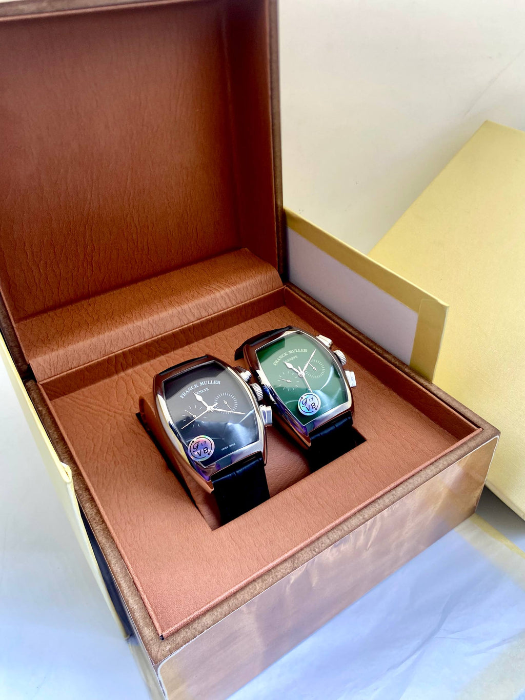 Franck Muller Vanguard Leather Strap Watch (Classic Dial Collection)
